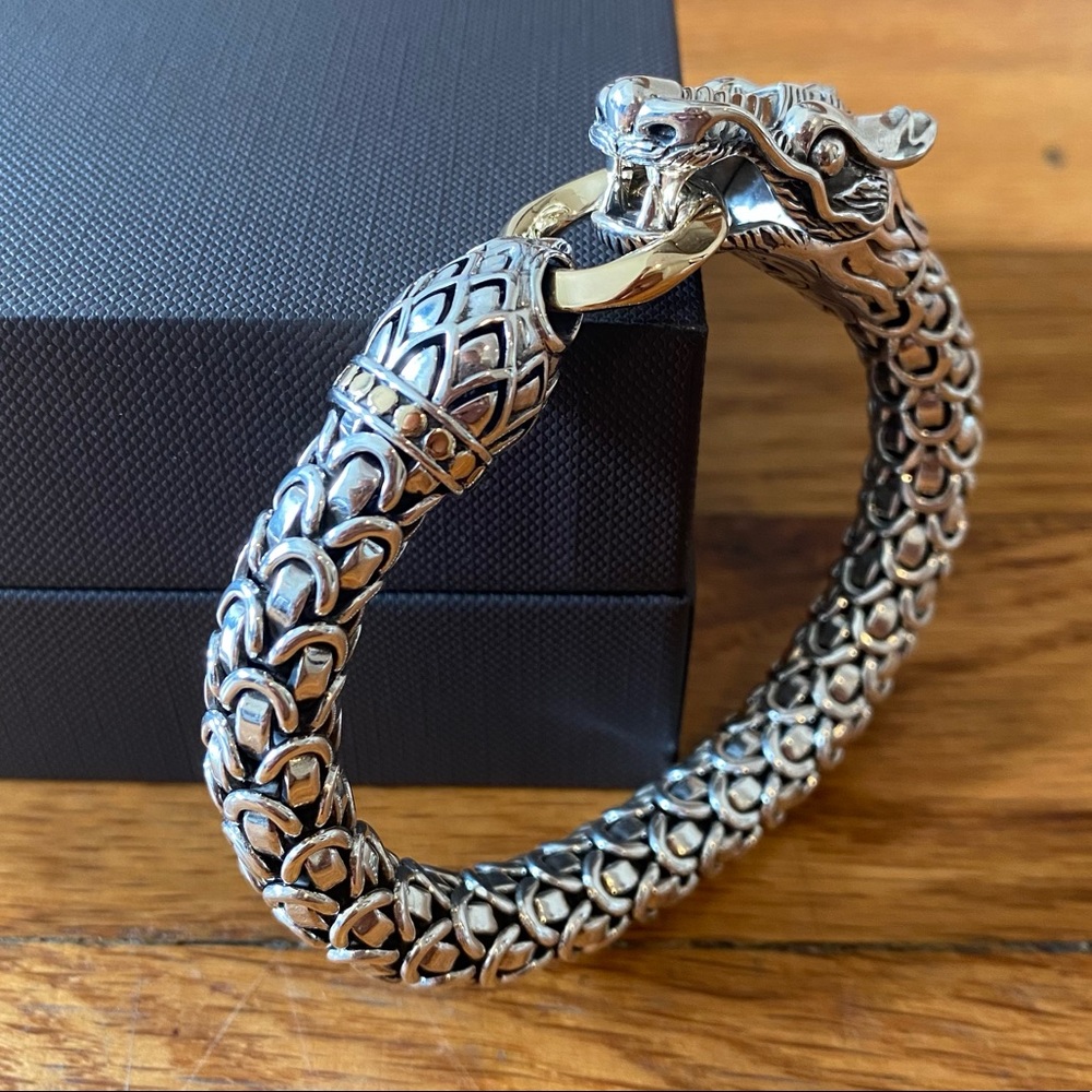 John Hardy Silver and 18K Gold bracelet size M